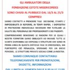 Chiusura ambulatori fino al 25 marzo